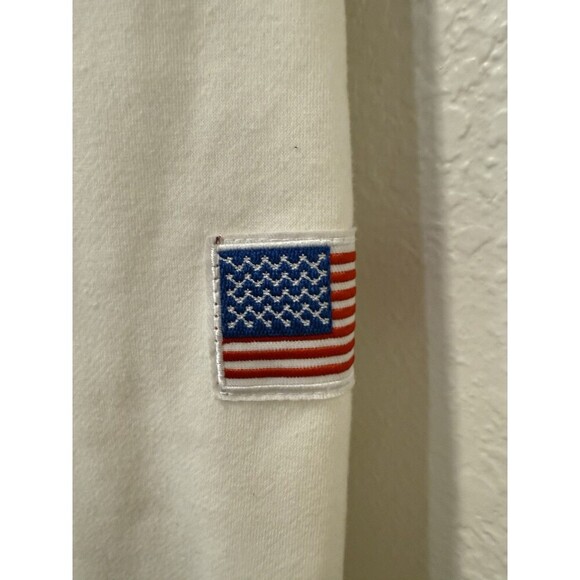 NASA Base Layer Heron Preston Hoodie Mens M White Fall Winter 1990 Pullover - Picture 3 of 8